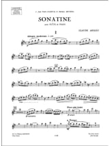 Sonatine - Claude Arrieu - Partition - Flûte traversière